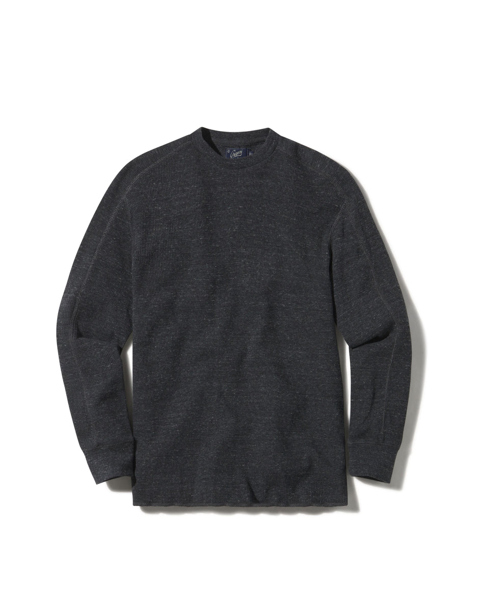 New Spencer Waffle Crew - Charcoal – Grayers