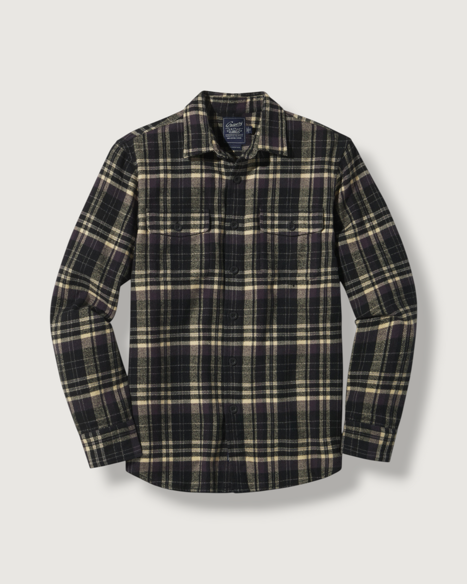 Herringbone Heritage Flannel - Black Cream – Grayers