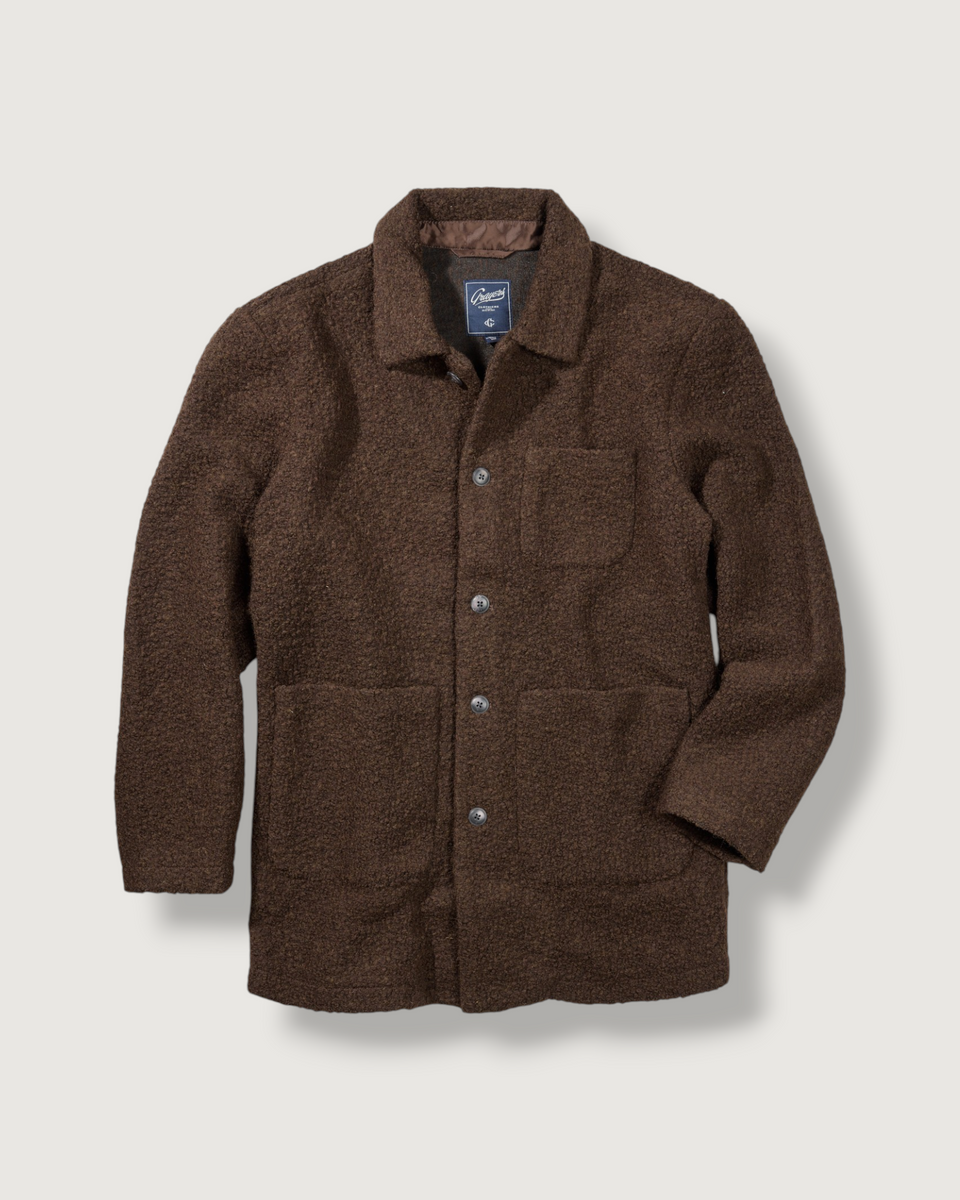 Wool Boucle Car Coat - Dark Chocolate – Grayers