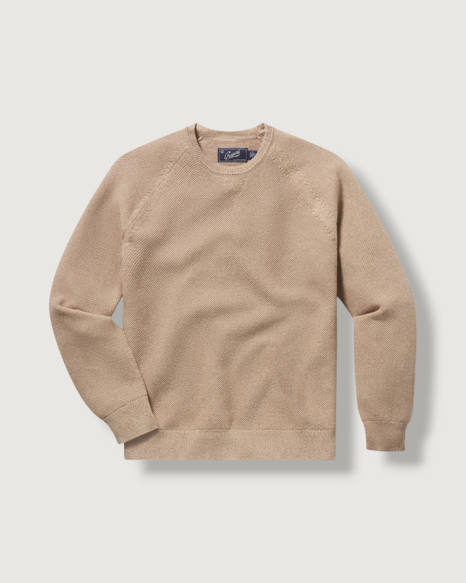 Ernest Cotton Cashmere Crew - Oatmeal – Grayers