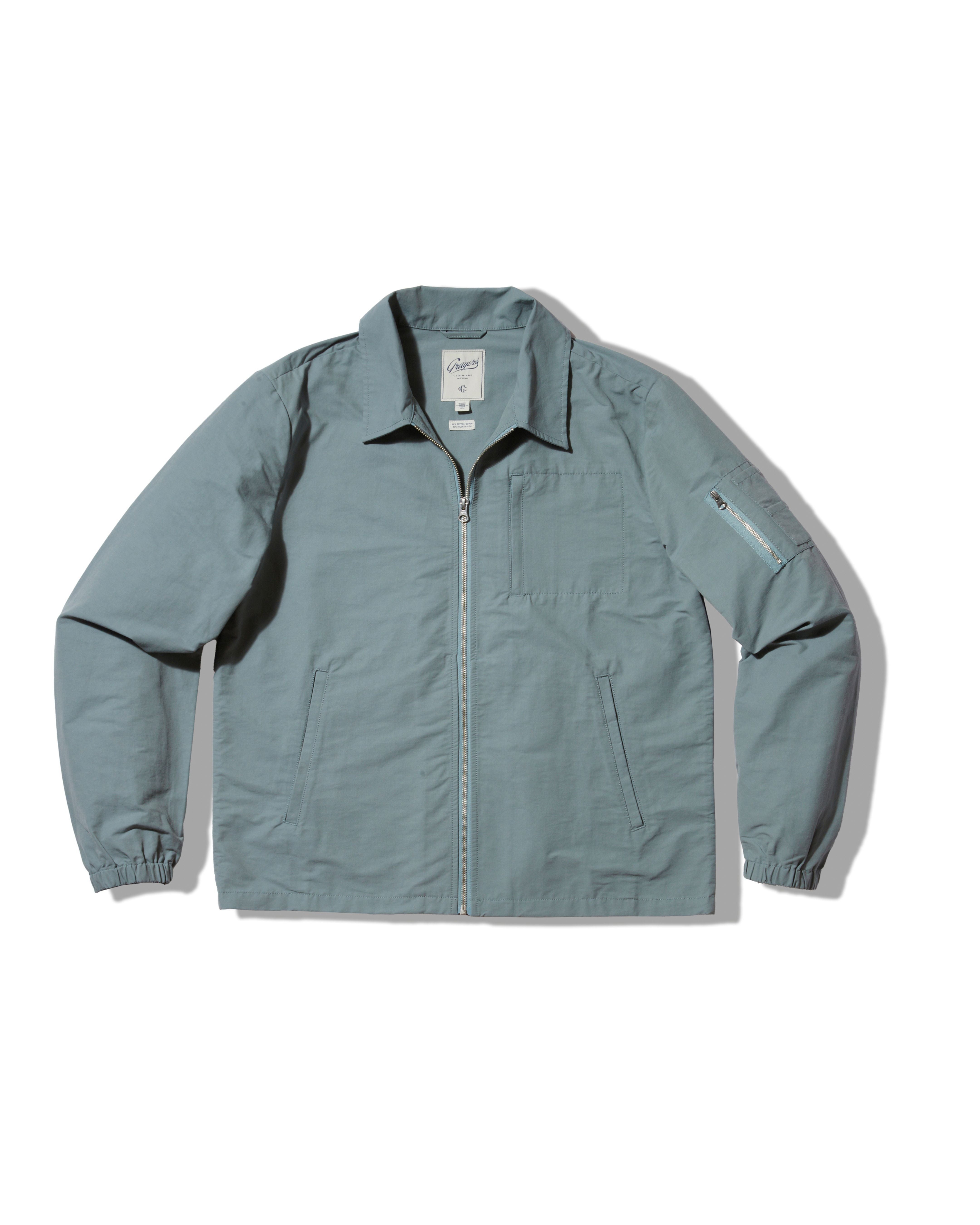 Stark Cotton Nylon Windbreaker Aegean Blue – Grayers
