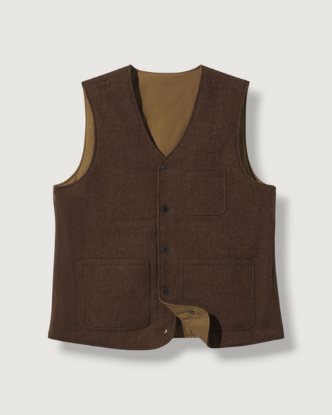 Country Tweed Reversible Vest - Chestnut – Grayers