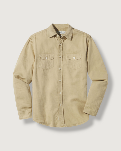 Brando Lightweight Double Cloth Shirt - Safari – Grayers