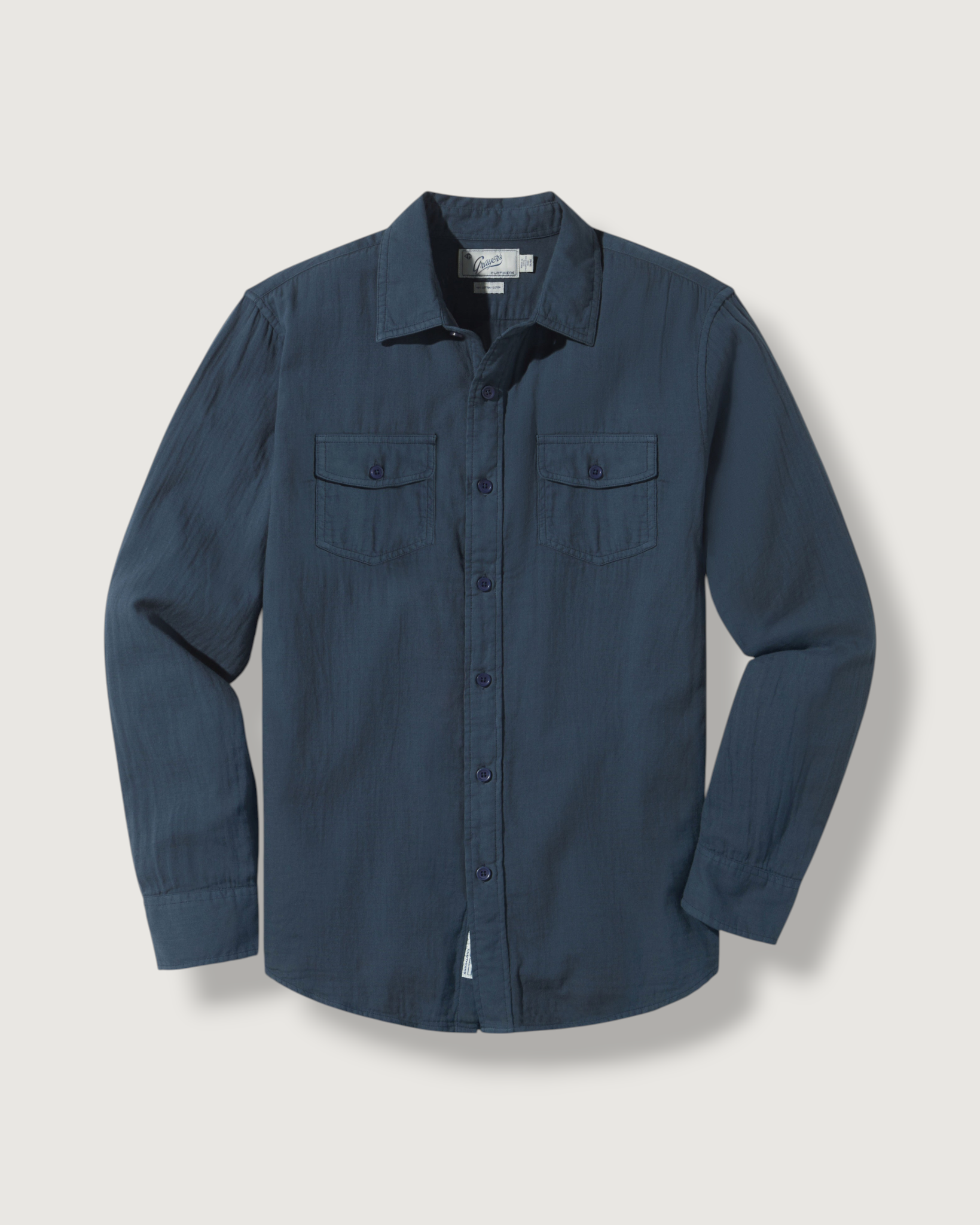 Brando Lightweight Double Cloth Shirt - Midnight Navy Grayers Brando Lightweight Double Cloth Shirt - Midnight Navy Grayers