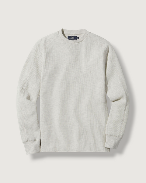 トップス ANCELLM WAFFLE CREWNECK LS HEATHER WHITE New Spencer Waffle Crew - Oatmeal Heather – Grayers