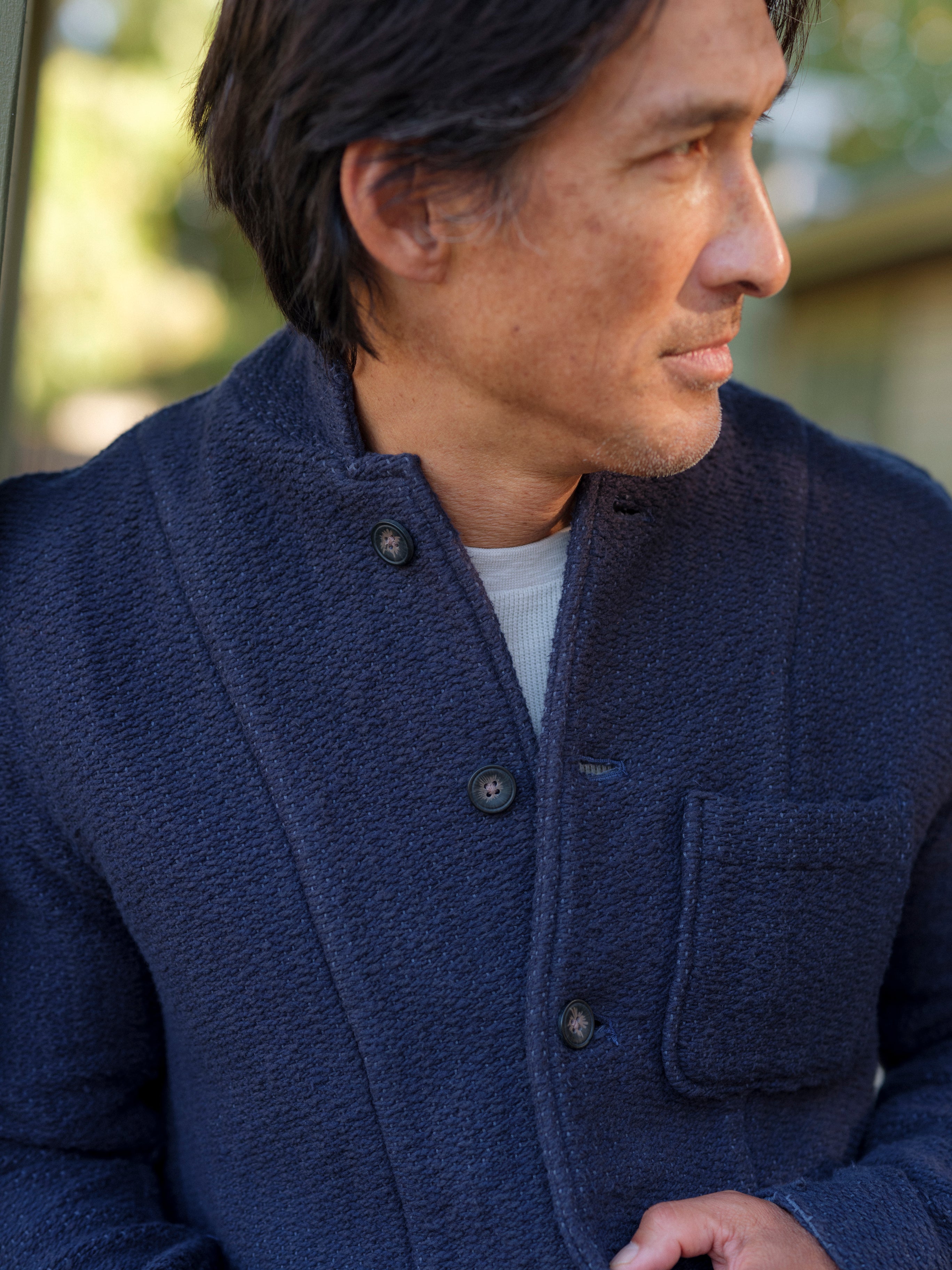 Rope Weave Artisanal Jacket - Navy – Grayers