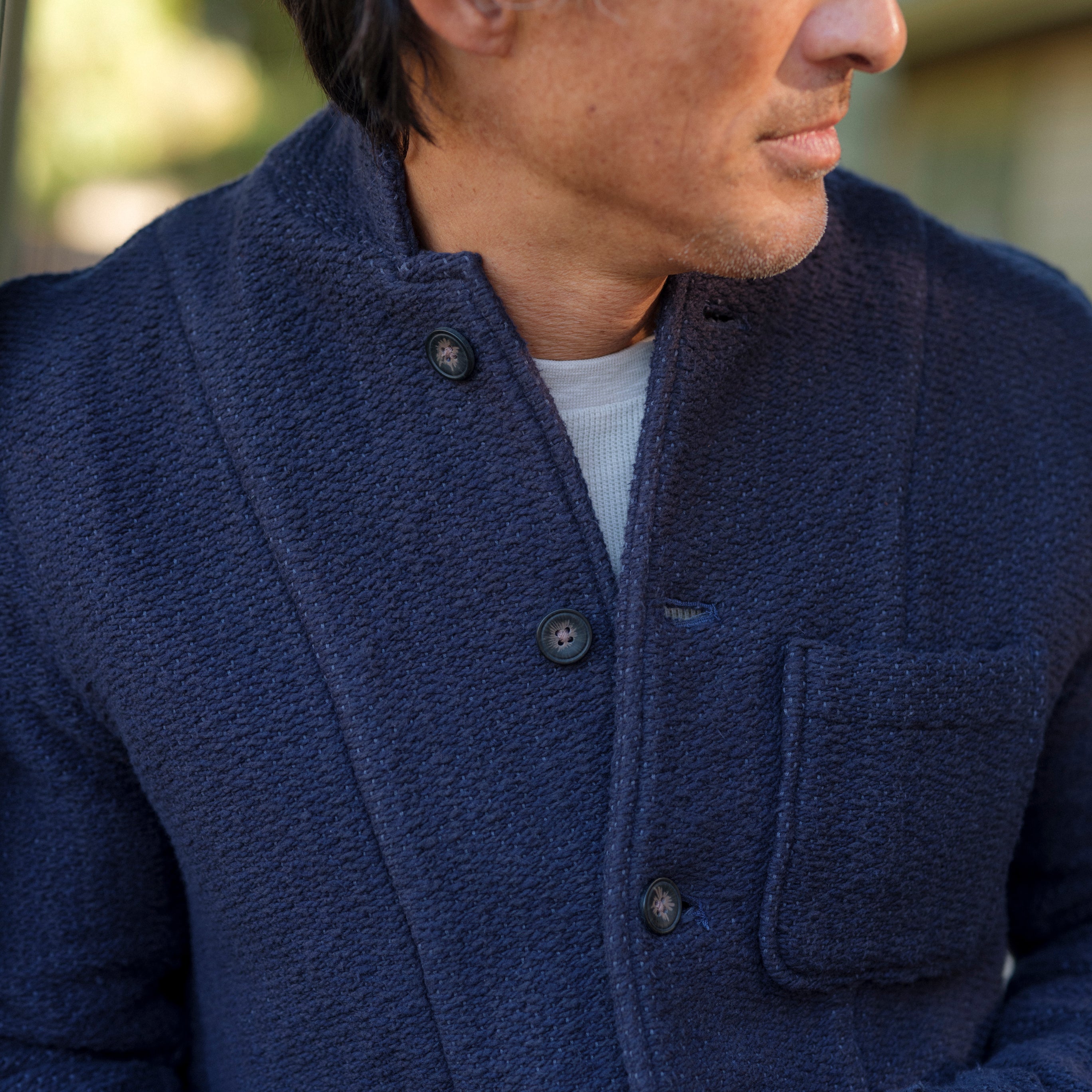 Rope Weave Artisanal Jacket - Navy – Grayers