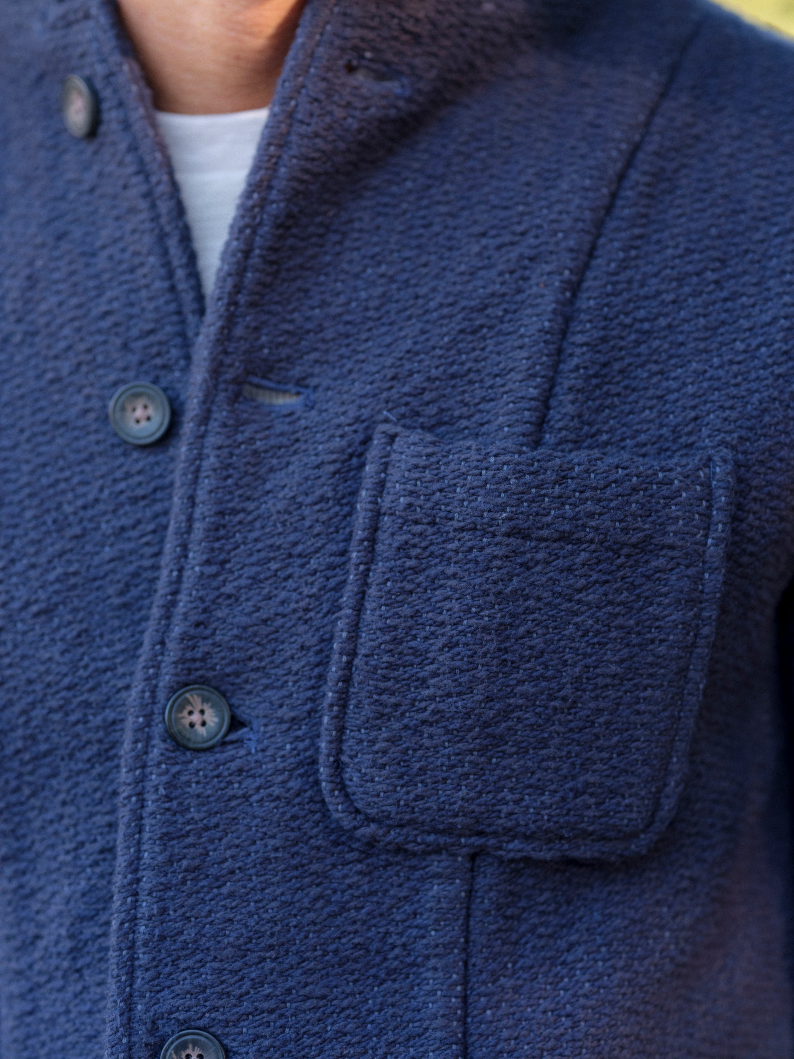 Rope Weave Artisanal Jacket - Navy – Grayers