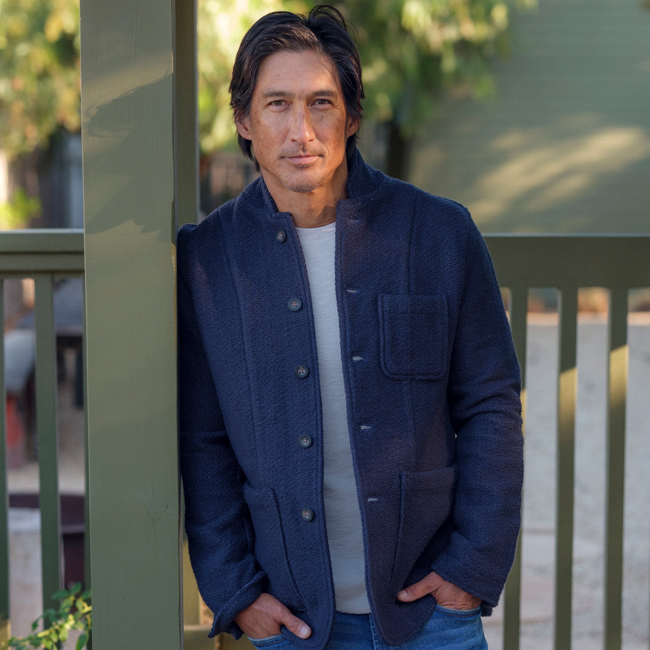 Rope Weave Artisanal Jacket - Navy – Grayers