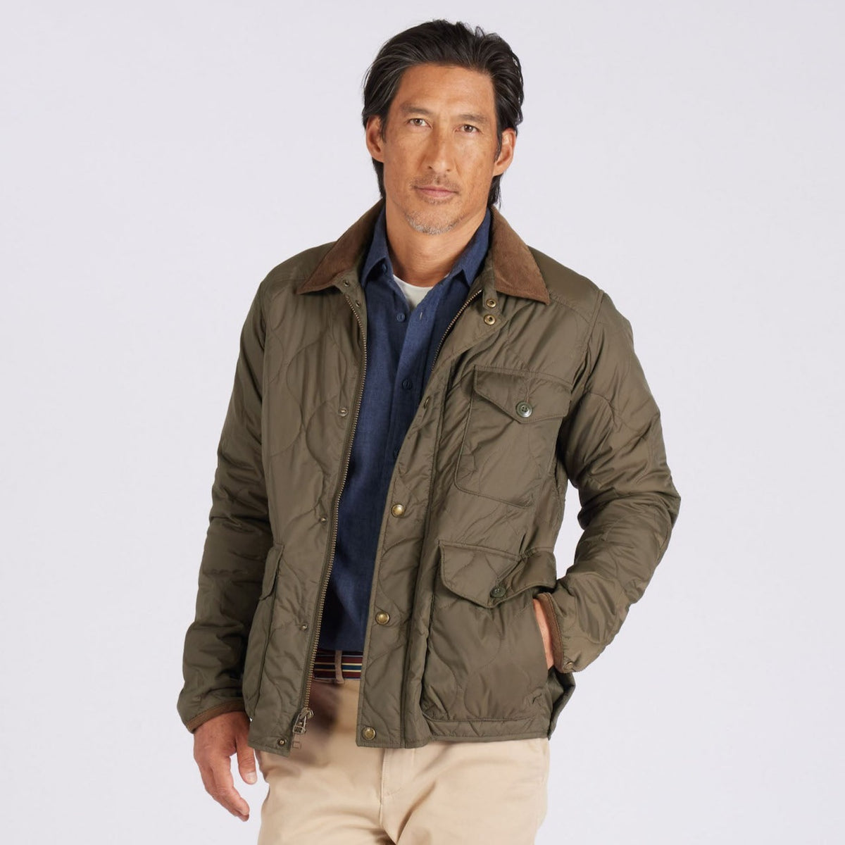Andrew Lightweight Quilted Jacket - Olive – Grayers