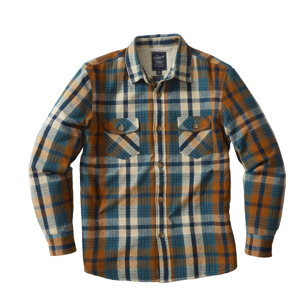 Edmund Sherpa Lined Shirt Jacket - Blue Biscuit – Grayers