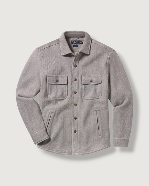 light grey dress shirt Jojo Herringbone Shirt Jacket