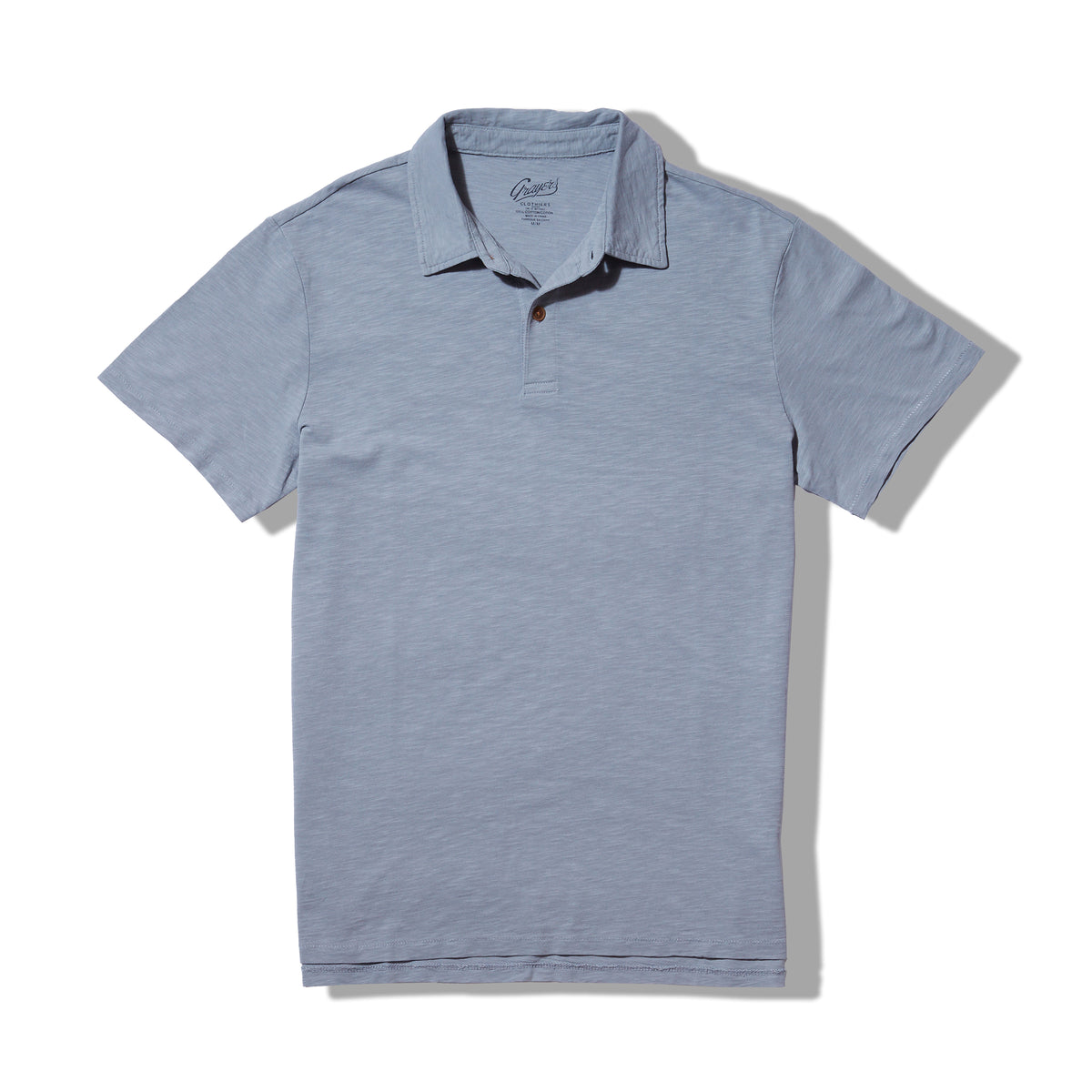 Sunwashed 2 Button Polo - Abyss – Grayers