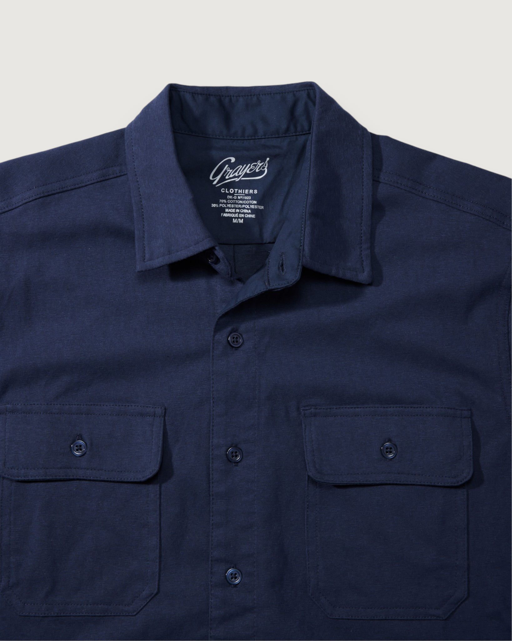 Momo Sueded Jersey Work Shirt - Navy – Grayers Momo Sueded Jersey Work Shirt - Navy – Grayers