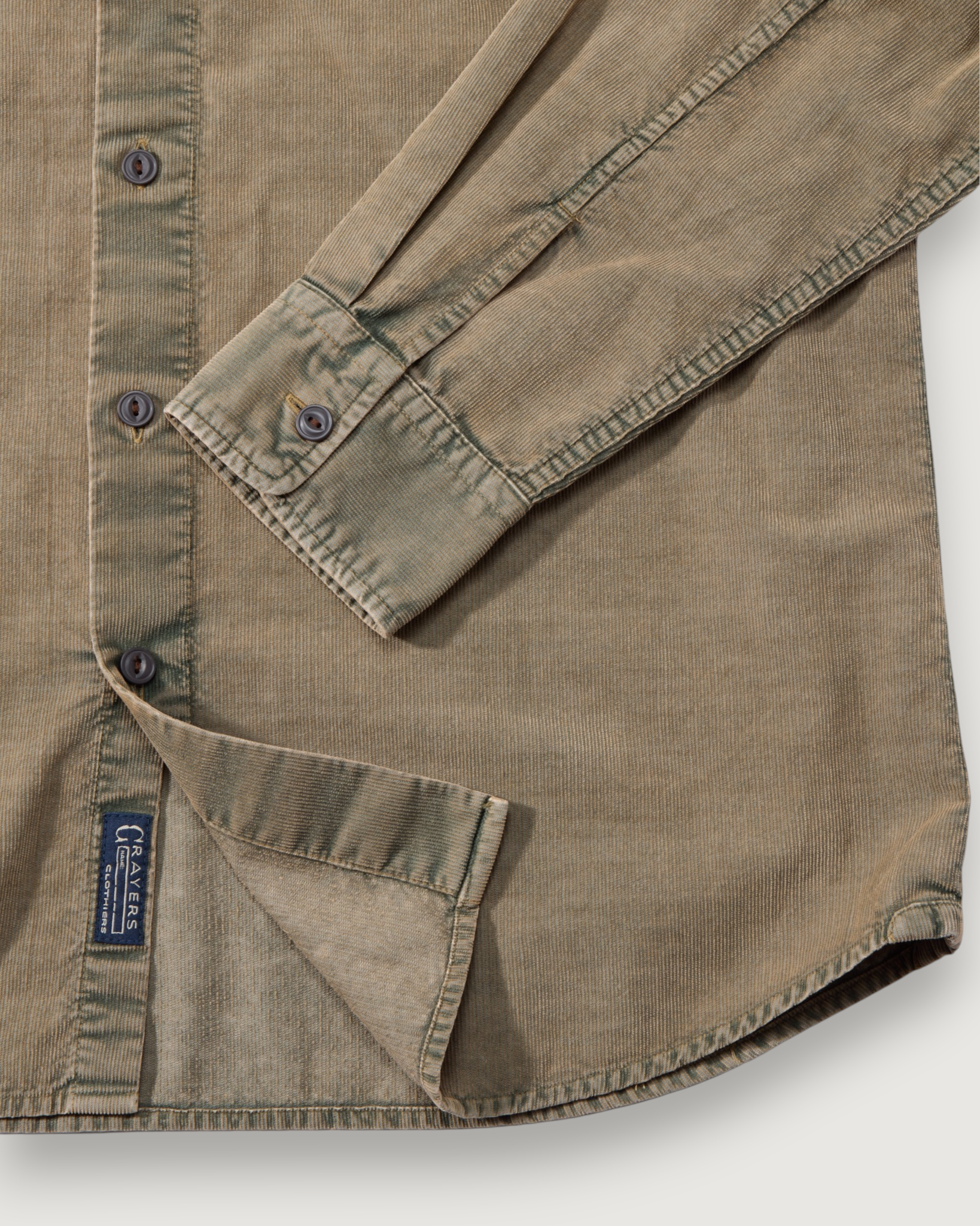 Jeremiah Vintage Garment Dyed Cord Shirt - Mushroom – Grayers