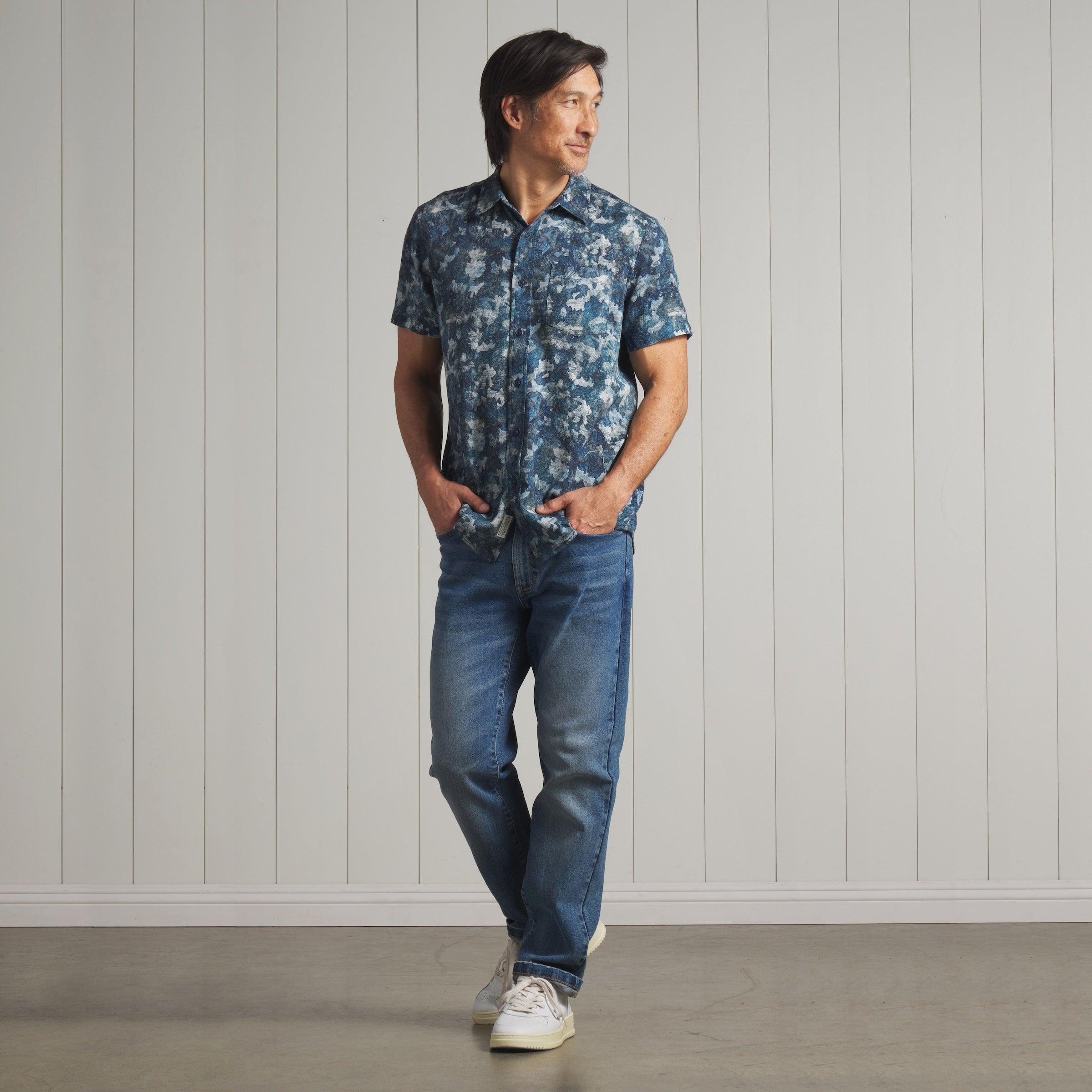 Bedford Textured Printed Shirt