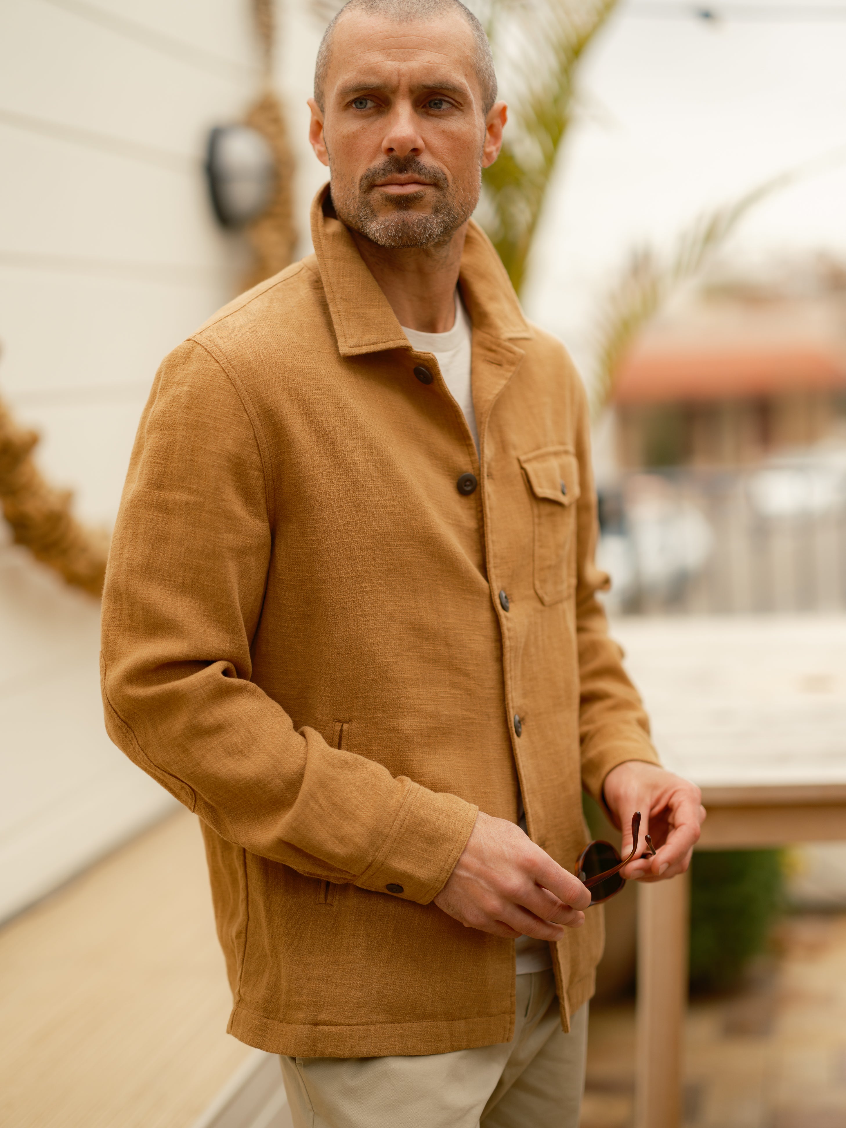 tobacco wear Ramie Chore Jacket tobacco wear Ramie Chore Jacket
