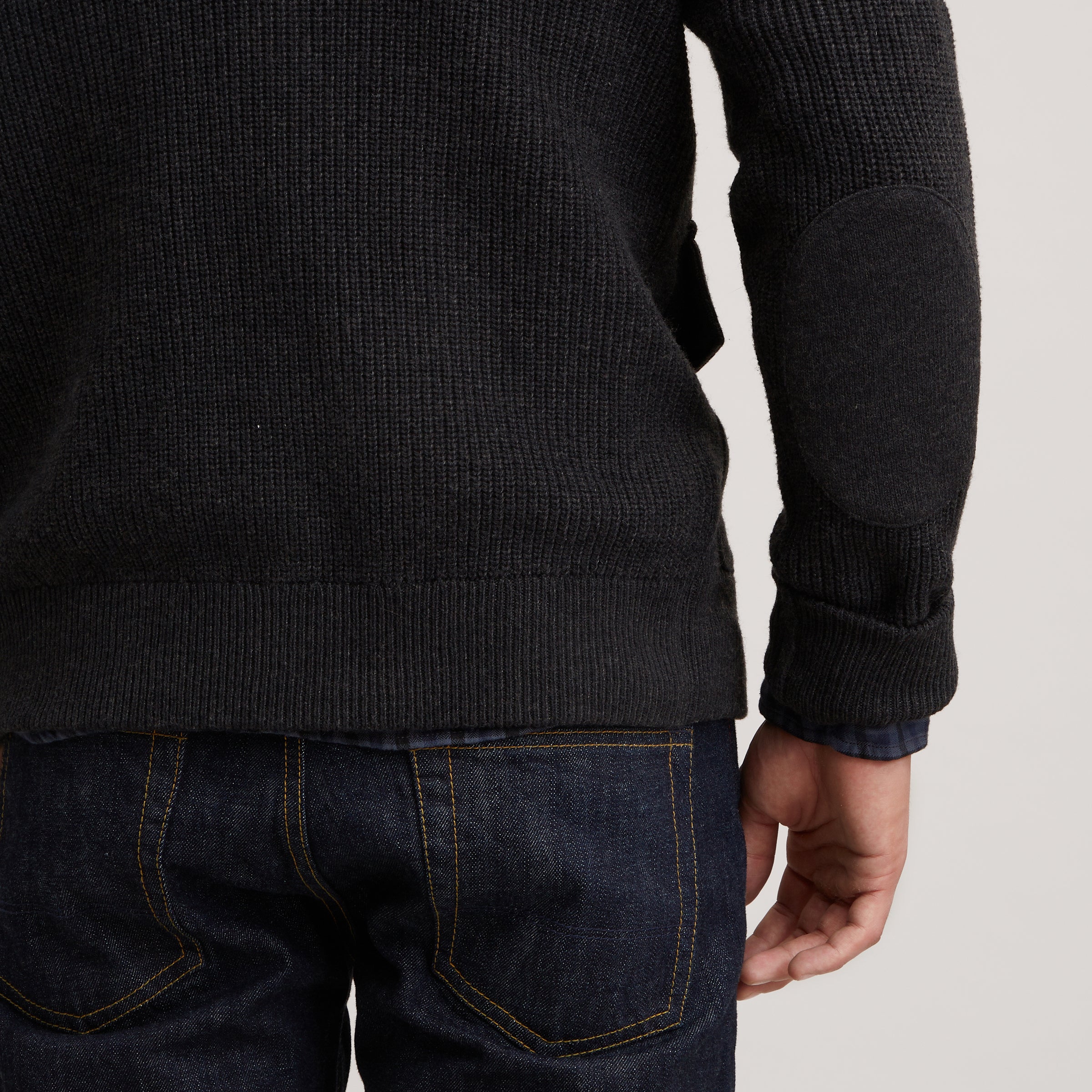 Mortimer's Funnel Cardigan Black Oyster Grayers