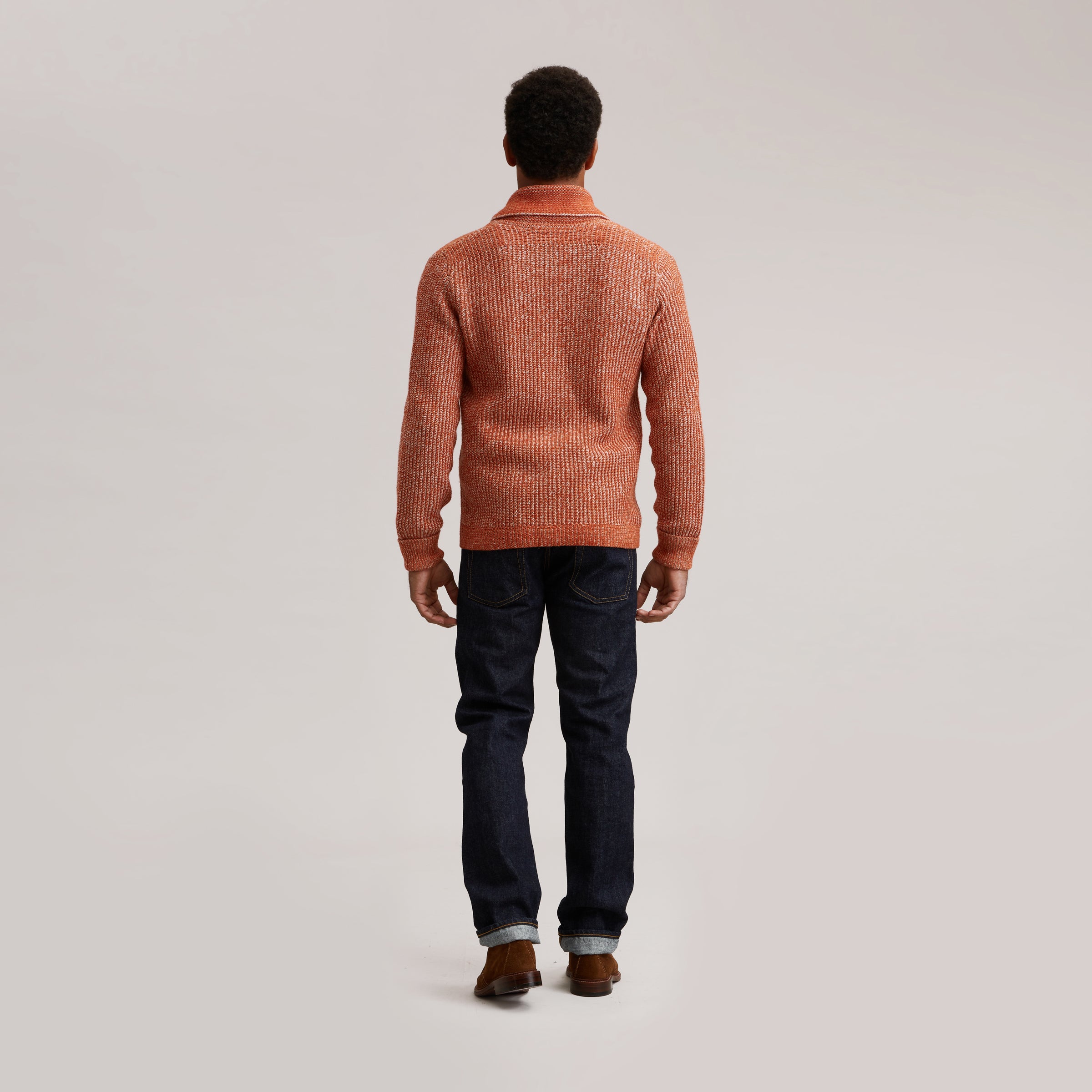 Belmont Plaited Cardigan Sweater - Burnt Orange – Grayers