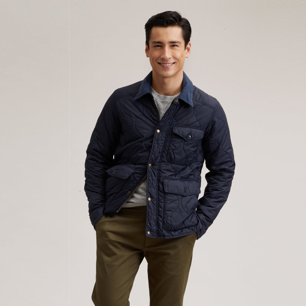 Andrew Lightweight Quilted Jacket - Navy – Grayers
