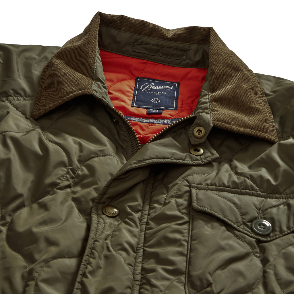Andrew Lightweight Quilted Jacket - Olive – Grayers