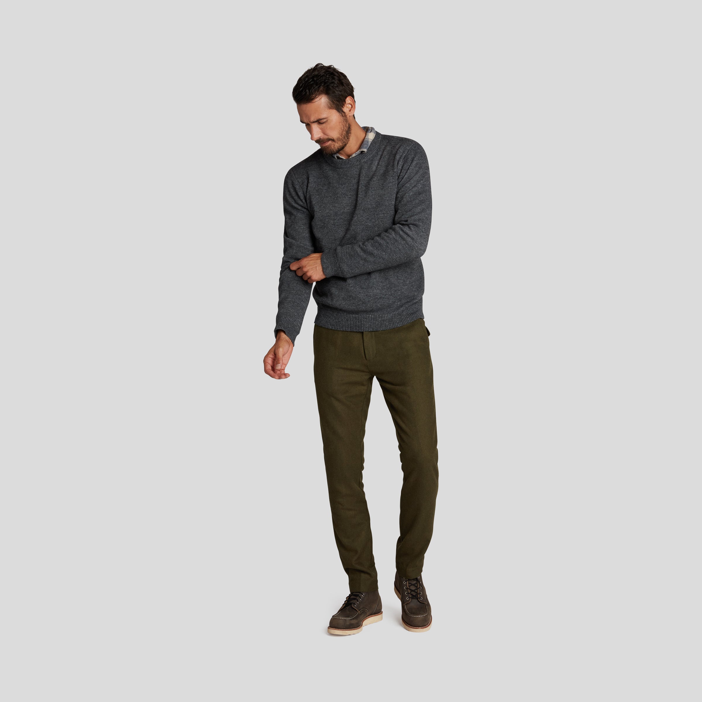 Norfolk Wool Trouser - Dusty Olive – Grayers