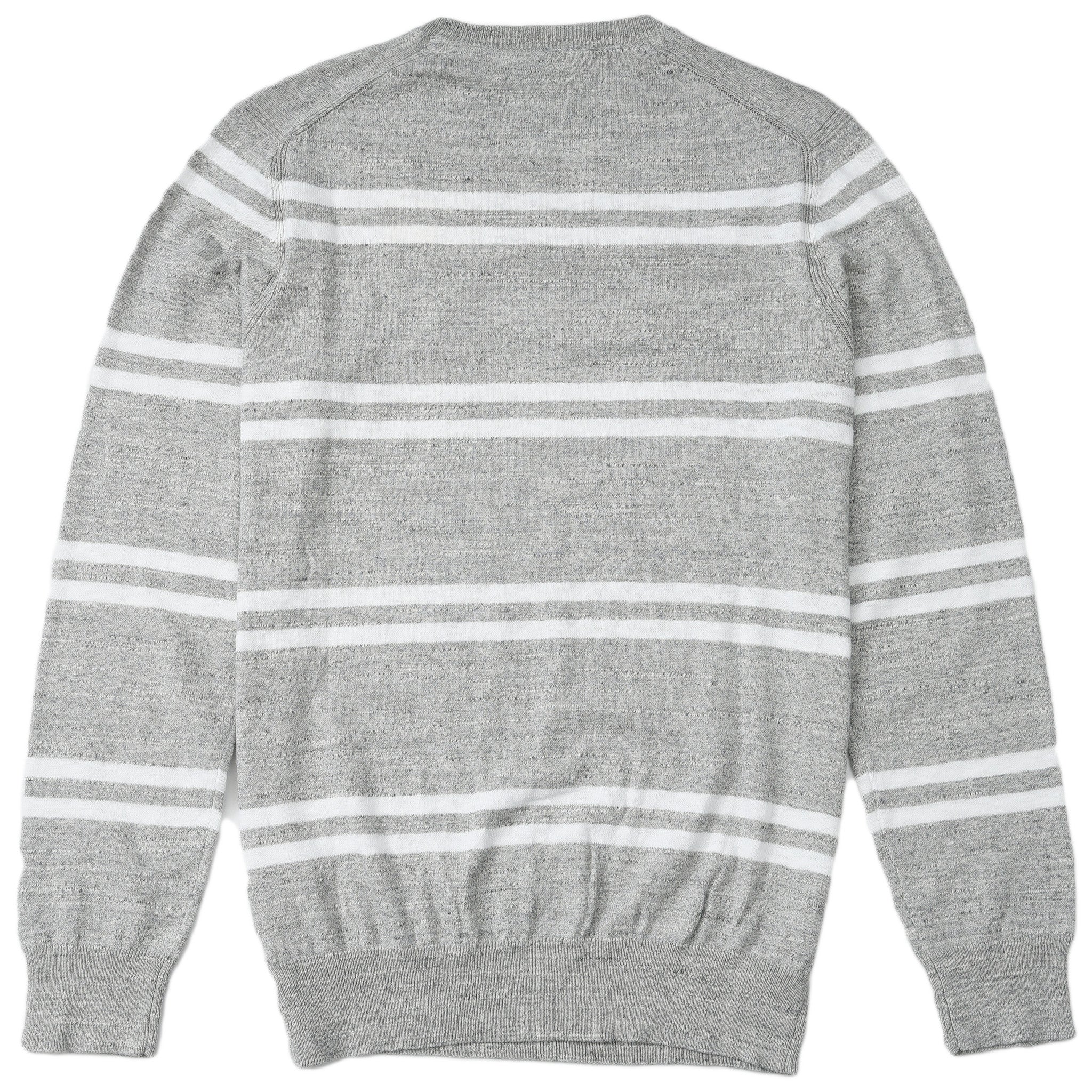 Shore Club Double Stripe Crew - Gray Heather Neutral Stripe-Grayers