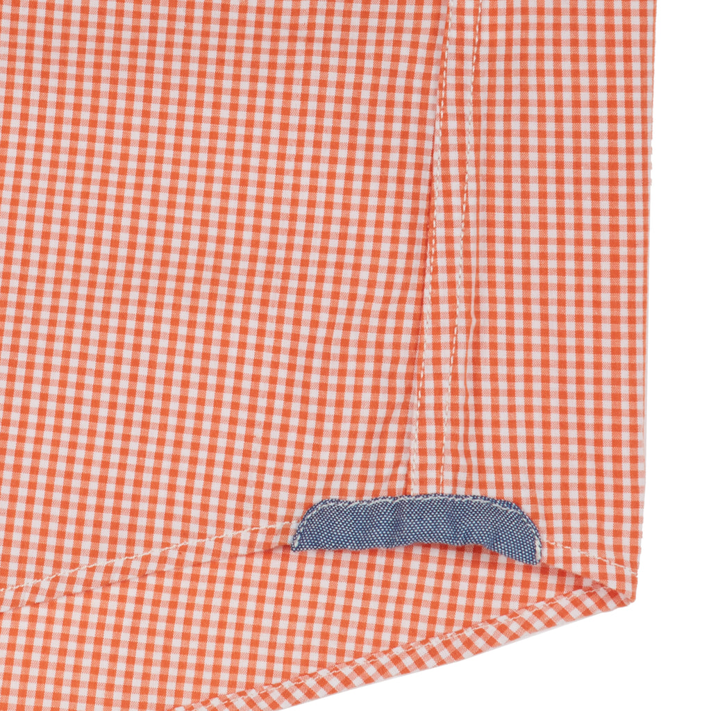 Stuart Tinted Poplin Gingham Shirt - Orange-Grayers