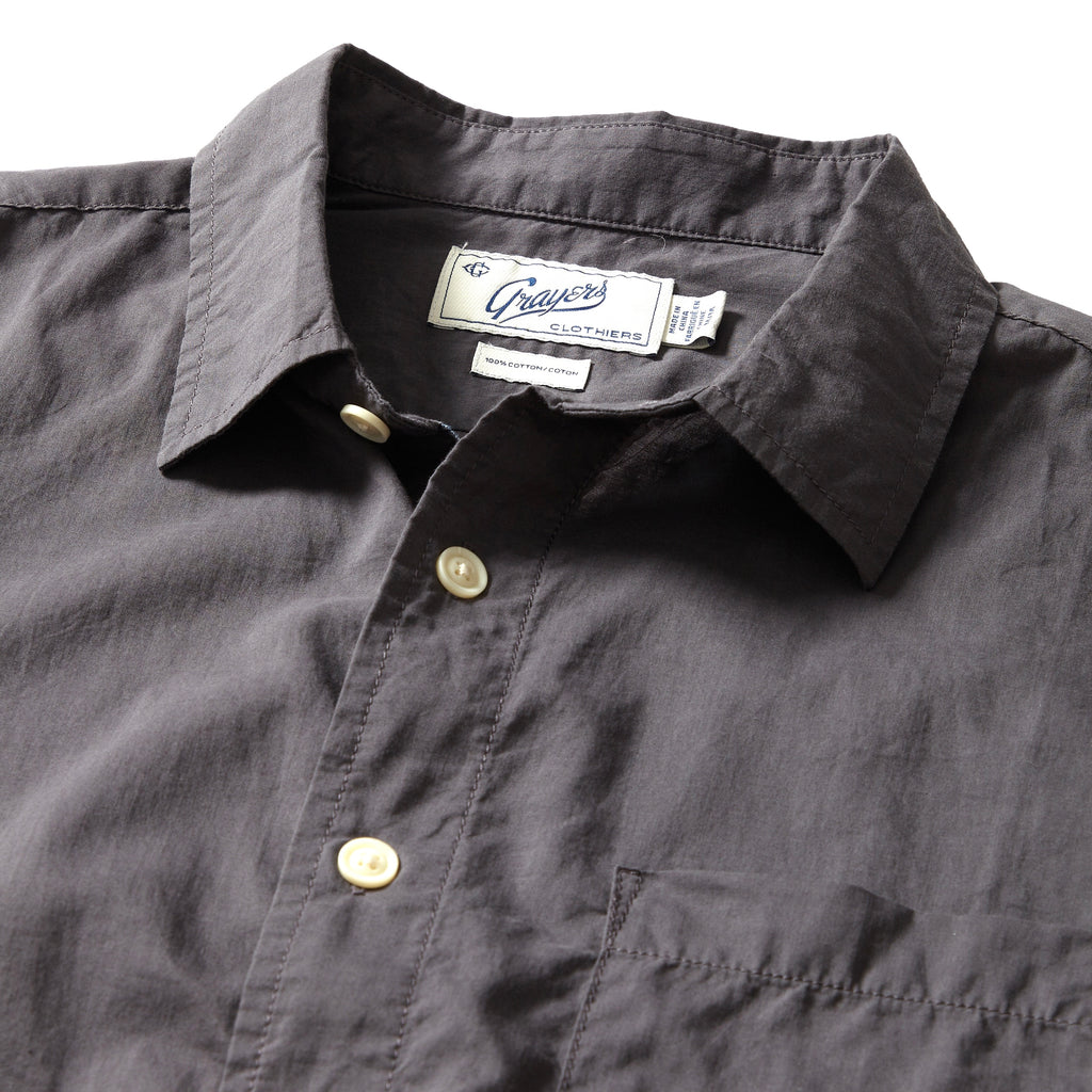 Portofino Featherweight Poplin Shirt - Forged Iron – Grayers