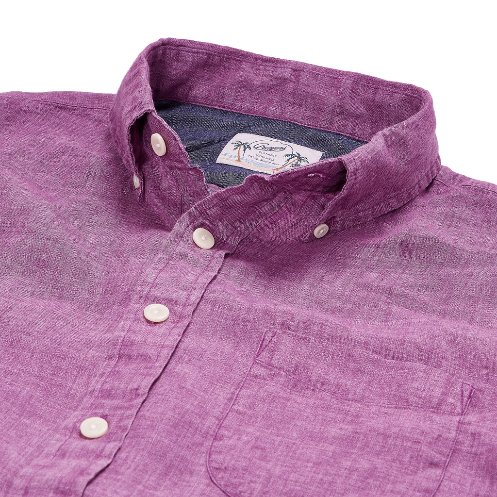 Paloma Sun Washed Linen Long Sleeve Shirt - Lavender-Grayers