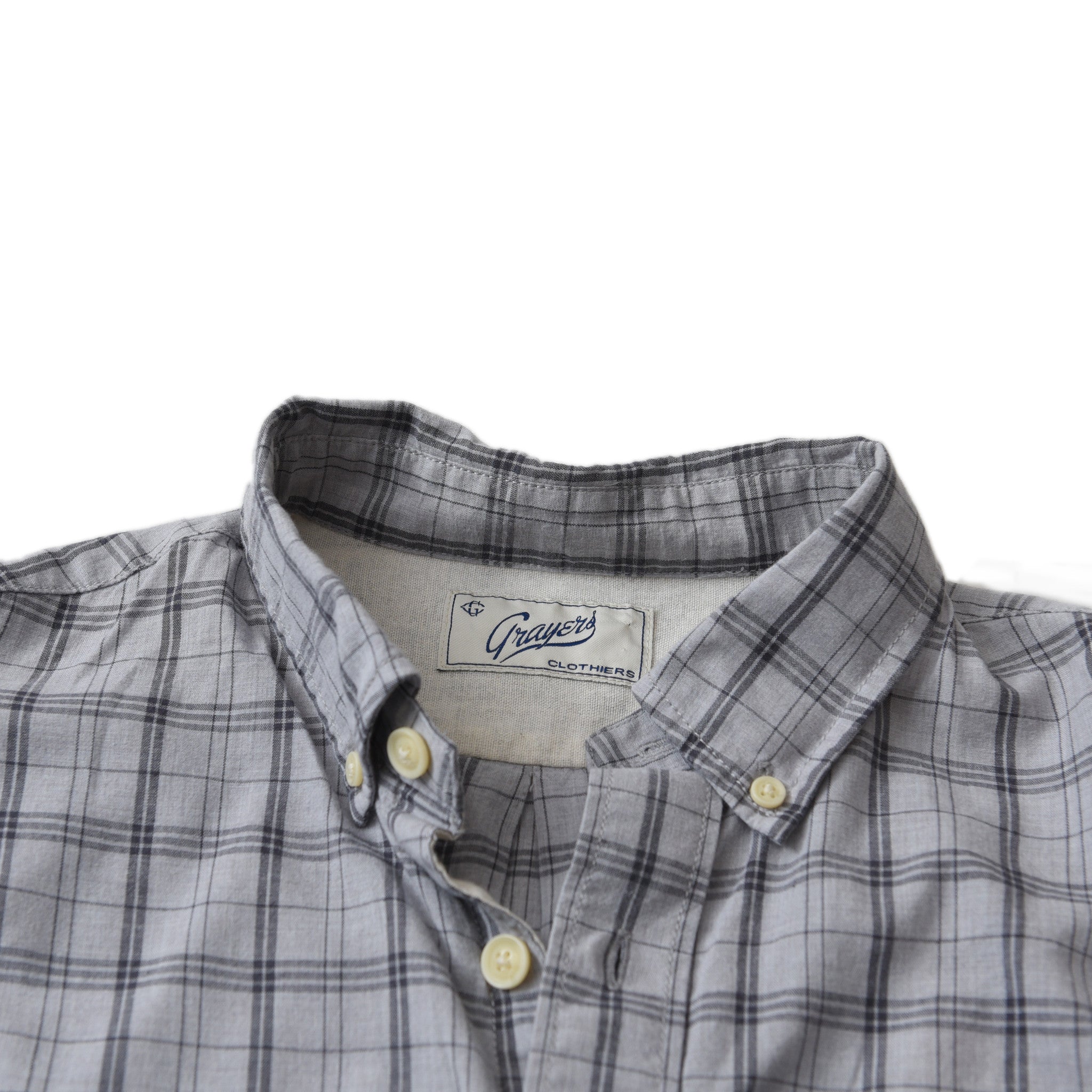 Graystone Poplin Shirt - Gray Plaid-Grayers