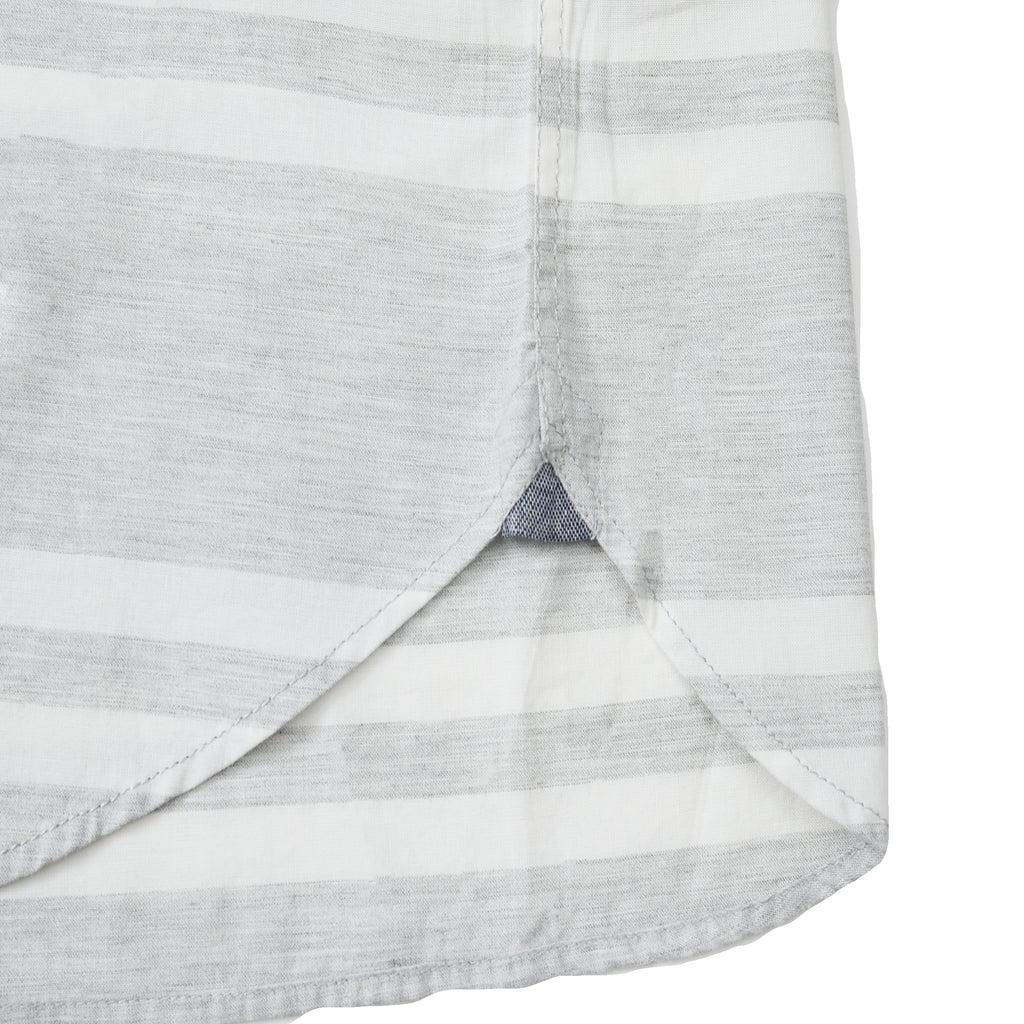 Irvington Stripe Shirt - Gray Horizontal Stripe-Grayers